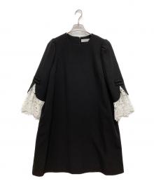 CELFORD（セルフォード）の古着「レースカフドレス」｜ブラック