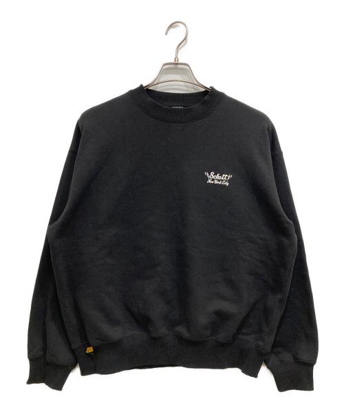 Schott（ショット）Schott (ショット) CREW SWEAT ブラック サイズ:Lの古着・服飾アイテム