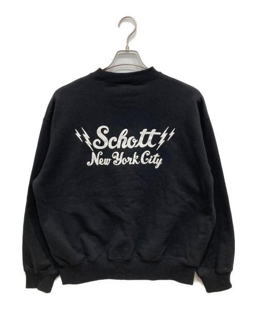 Schott（ショット）Schott (ショット) CREW SWEAT ブラック サイズ:Lの古着・服飾アイテム