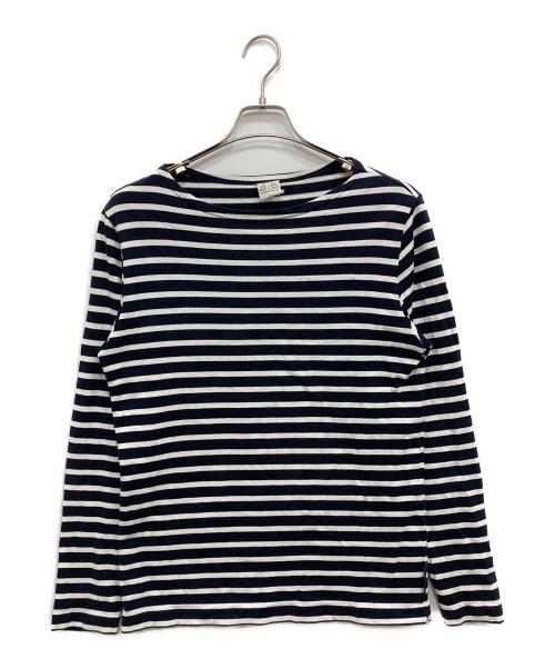 LOOPWHEELER（ループウィラー）LOOPWHEELER (ループウィラー) バスクシャツ ネイビー サイズ:Mの古着・服飾アイテム