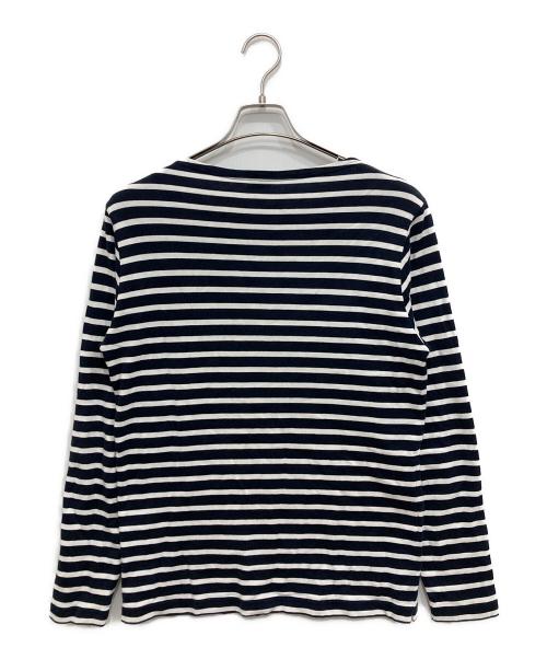 LOOPWHEELER（ループウィラー）LOOPWHEELER (ループウィラー) バスクシャツ ネイビー サイズ:Mの古着・服飾アイテム