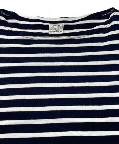 LOOPWHEELER（ループウィラー）LOOPWHEELER (ループウィラー) バスクシャツ ネイビー サイズ:Mの古着・服飾アイテム