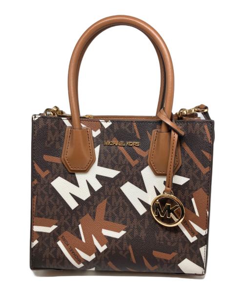 マイケルコース（MICHAEL KORS）マイケルコース (MICHAEL KORS) LUGGMULTI/2WAYハンドバッグ ブラウンの古着・服飾アイテム