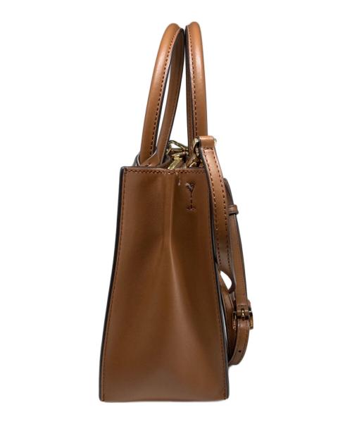 マイケルコース（MICHAEL KORS）マイケルコース (MICHAEL KORS) LUGGMULTI/2WAYハンドバッグ ブラウンの古着・服飾アイテム