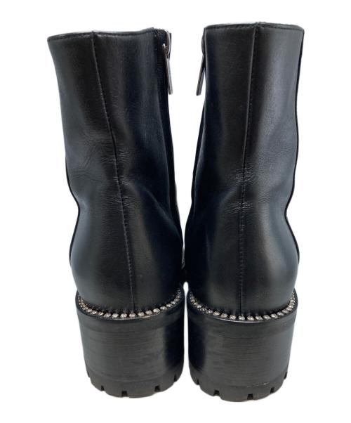 JIMMY CHOO（ジミーチュウ）JIMMY CHOO (ジミーチュウ) MAVA 35/サイドジップクリスタルブーツ ブラック サイズ:36の古着・服飾アイテム