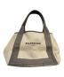 BALENCIAGA（バレンシアガ）の古着「NAVY CABAS S/キャンバストートバッグ」｜アイボリー