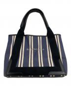 BALENCIAGAバレンシアガ）の古着「NAVY CABAS S/キャンバストートバッグ」｜ネイビー