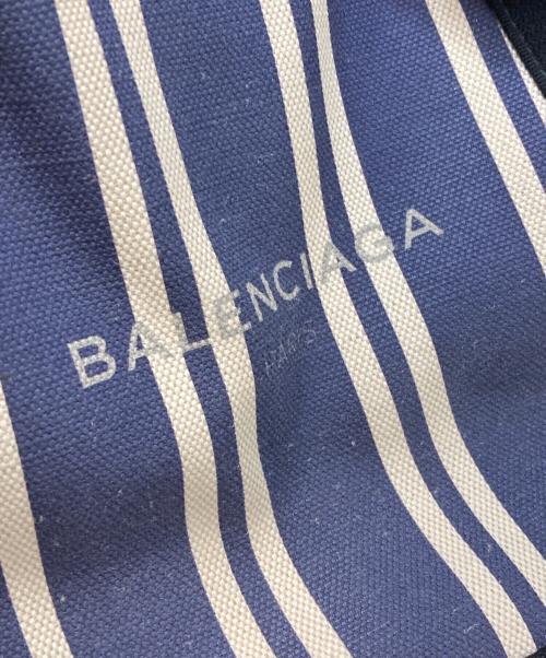BALENCIAGA（バレンシアガ）BALENCIAGA (バレンシアガ) NAVY CABAS S/キャンバストートバッグ ネイビーの古着・服飾アイテム