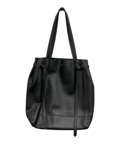 J.PRESS（ジェイプレス）J.PRESS (ジェイプレス) レザートートバッグ ブラックの古着・服飾アイテム