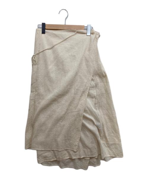 45R（フォーティファイブ・アール）45R (フォーティファイブ・アール) ラップスカート ホワイト サイズ:SIZE 2の古着・服飾アイテム