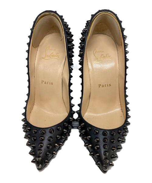 Christian Louboutin（クリスチャン・ルブタン）Christian Louboutin (クリスチャン・ルブタン) ピンヒールスタッズパンプス ブラック サイズ:34　1/2の古着・服飾アイテム