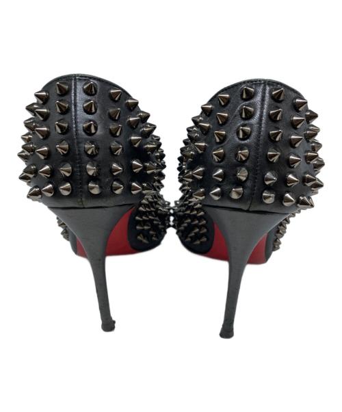 Christian Louboutin（クリスチャン・ルブタン）Christian Louboutin (クリスチャン・ルブタン) ピンヒールスタッズパンプス ブラック サイズ:34　1/2の古着・服飾アイテム