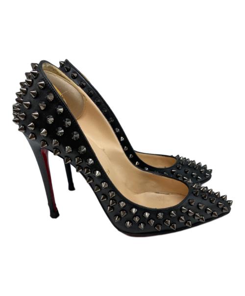 Christian Louboutin（クリスチャン・ルブタン）Christian Louboutin (クリスチャン・ルブタン) ピンヒールスタッズパンプス ブラック サイズ:34　1/2の古着・服飾アイテム