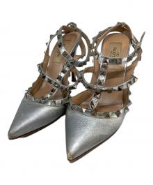 VALENTINO GARAVANI（ヴァレンティノ・ガラヴァーニ）の古着「ハイヒールスタッズパンプス」｜グレー