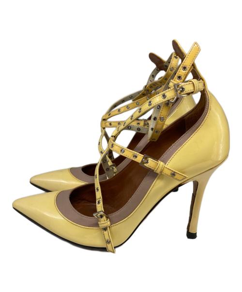 VALENTINO GARAVANI（ヴァレンティノ・ガラヴァーニ）VALENTINO GARAVANI (ヴァレンティノ・ガラヴァーニ) パテントハイヒールパンプス イエロー サイズ:23.5cmの古着・服飾アイテム