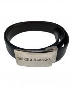 DOLCE & GABBANAドルチェ＆ガッバーナ）の古着「ロゴバックルベルト」｜ブラック