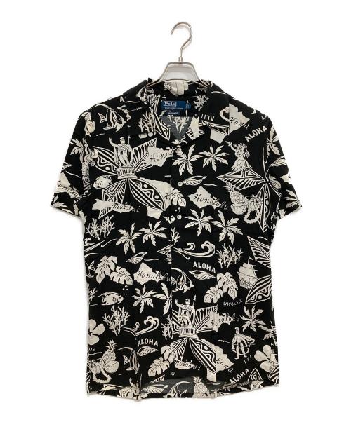 POLO RALPH LAUREN（ポロ・ラルフローレン）POLO RALPH LAUREN (ポロ・ラルフローレン) レーヨンアロハシャツ ブラック サイズ:Lの古着・服飾アイテム