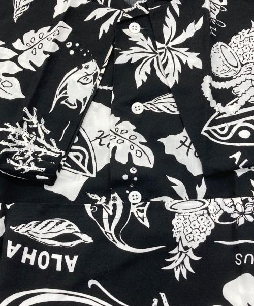 POLO RALPH LAUREN（ポロ・ラルフローレン）POLO RALPH LAUREN (ポロ・ラルフローレン) レーヨンアロハシャツ ブラック サイズ:Lの古着・服飾アイテム