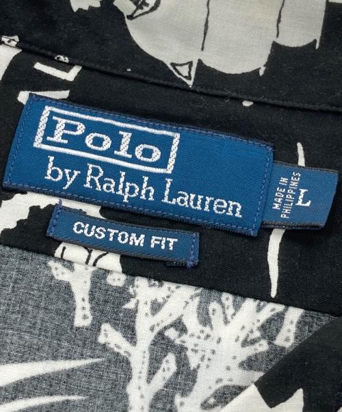 POLO RALPH LAUREN（ポロ・ラルフローレン）POLO RALPH LAUREN (ポロ・ラルフローレン) レーヨンアロハシャツ ブラック サイズ:Lの古着・服飾アイテム