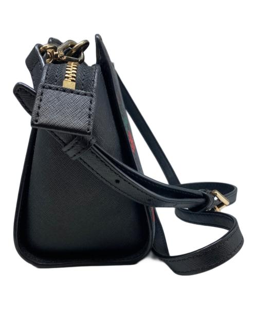 MICHAEL KORS（マイケル・コース）MICHAEL KORS (マイケル・コース) 薔薇柄ショルダーバッグ ブラックの古着・服飾アイテム