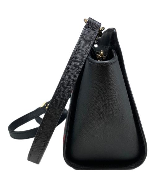 MICHAEL KORS（マイケル・コース）MICHAEL KORS (マイケル・コース) 薔薇柄ショルダーバッグ ブラックの古着・服飾アイテム