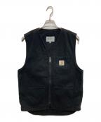 Carhartt WIPカーハート ワーク イン プログレス）の古着「WORK VEST/ダック地ワークベスト」｜ブラック