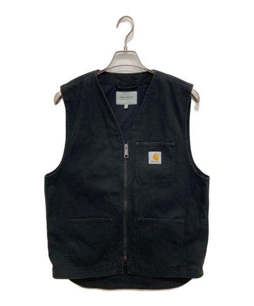 Carhartt WIP（カーハート ワーク イン プログレス）CARHARTT WIP (カーハート ワーク イン プログレス) WORK VEST/ダック地ワークベスト ブラック サイズ:Sの古着・服飾アイテム