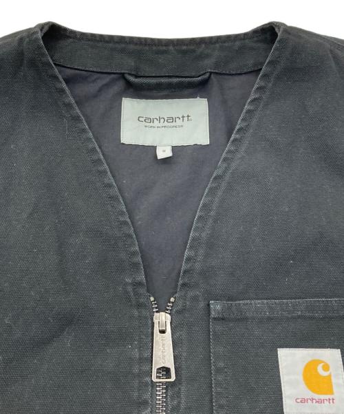 Carhartt WIP（カーハート ワーク イン プログレス）CARHARTT WIP (カーハート ワーク イン プログレス) WORK VEST/ダック地ワークベスト ブラック サイズ:Sの古着・服飾アイテム