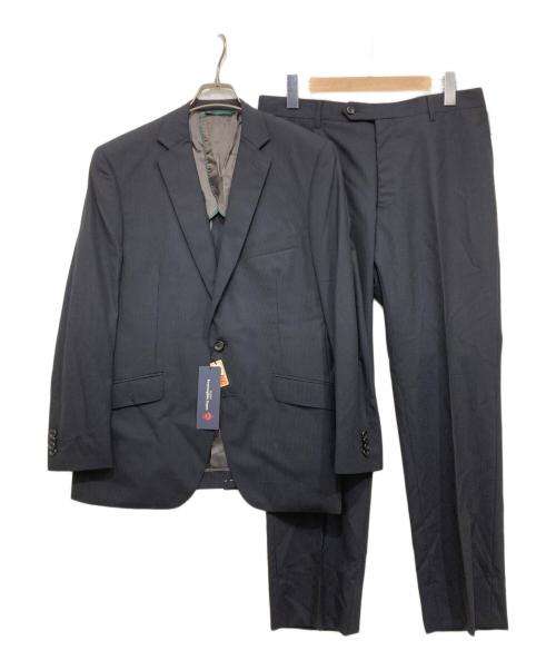 ERMENEGILDO ZEGNA（エルメネジルド・ゼニア）ERMENEGILDO ZEGNA (エルメネジルド・ゼニア) ウールセットアップスーツ ブラック サイズ:AB6 未使用品の古着・服飾アイテム