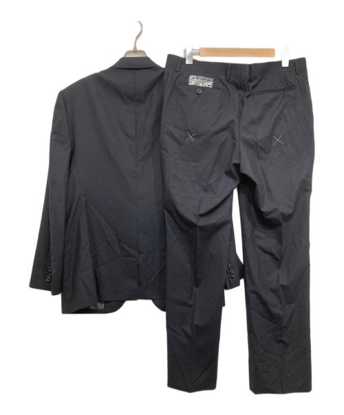 ERMENEGILDO ZEGNA（エルメネジルド・ゼニア）ERMENEGILDO ZEGNA (エルメネジルド・ゼニア) ウールセットアップスーツ ブラック サイズ:AB6 未使用品の古着・服飾アイテム