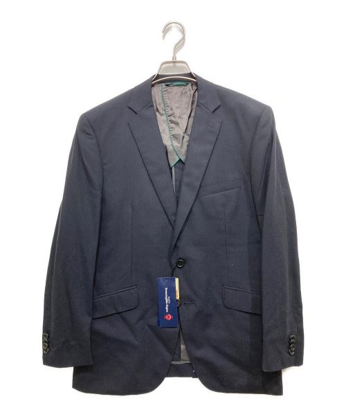 ERMENEGILDO ZEGNA（エルメネジルド・ゼニア）ERMENEGILDO ZEGNA (エルメネジルド・ゼニア) ウールセットアップスーツ ブラック サイズ:AB6 未使用品の古着・服飾アイテム
