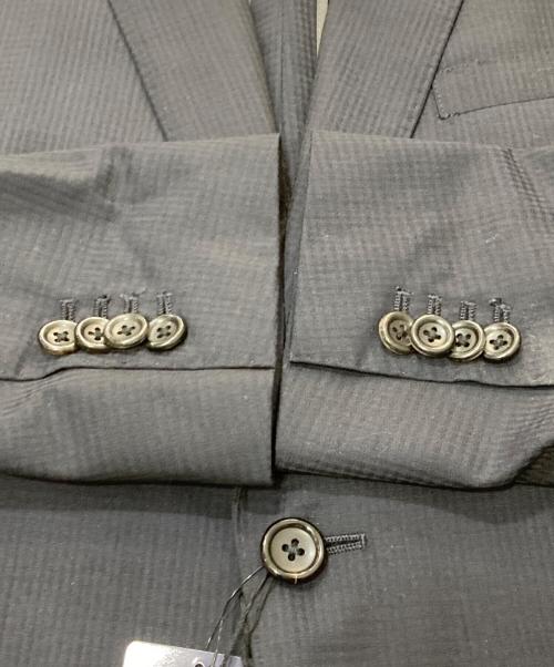 ERMENEGILDO ZEGNA（エルメネジルド・ゼニア）ERMENEGILDO ZEGNA (エルメネジルド・ゼニア) ウールセットアップスーツ ブラック サイズ:AB6 未使用品の古着・服飾アイテム