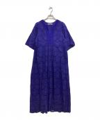 ne quittez pasヌキテパ）の古着「Cotton Voile Dot Hemla Dress」｜パープル