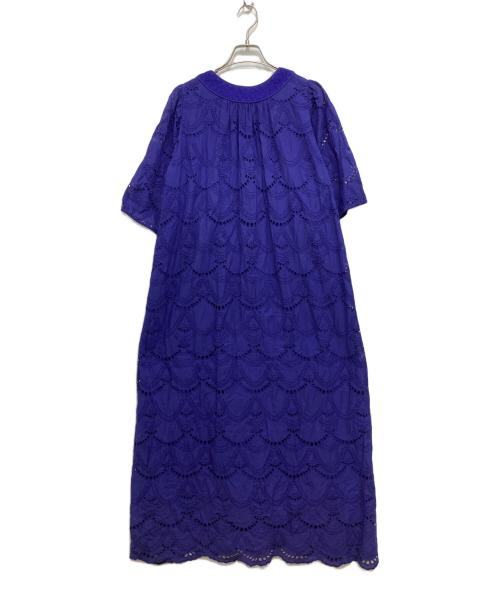 ne quittez pas（ヌキテパ）ne quittez pas (ヌキテパ) Cotton Voile Dot Hemla Dress パープル サイズ:Mの古着・服飾アイテム