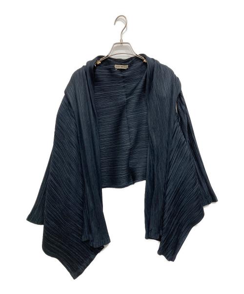 ISSEY MIYAKE（イッセイミヤケ）ISSEY MIYAKE (イッセイミヤケ) プリーツカーディガン ネイビー サイズ:不明の古着・服飾アイテム