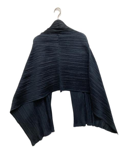ISSEY MIYAKE（イッセイミヤケ）ISSEY MIYAKE (イッセイミヤケ) プリーツカーディガン ネイビー サイズ:不明の古着・服飾アイテム