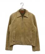 PAUL SMITHポールスミス）の古着「レザージップアップジャケット」｜ベージュ
