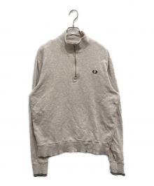 FRED PERRY（フレッドペリー）の古着「ハーフジップスウェット」｜ホワイト