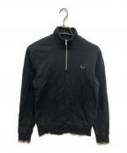 FRED PERRYフレッドペリー）の古着「ハーフジップスウェット」｜ブラック