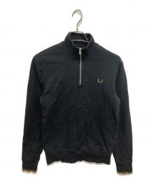 FRED PERRY（フレッドペリー）の古着「ハーフジップスウェット」｜ブラック