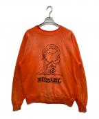SAINT MICHAELセントマイケル）の古着「CREW N SWEAT/プリントスウェット」｜オレンジ