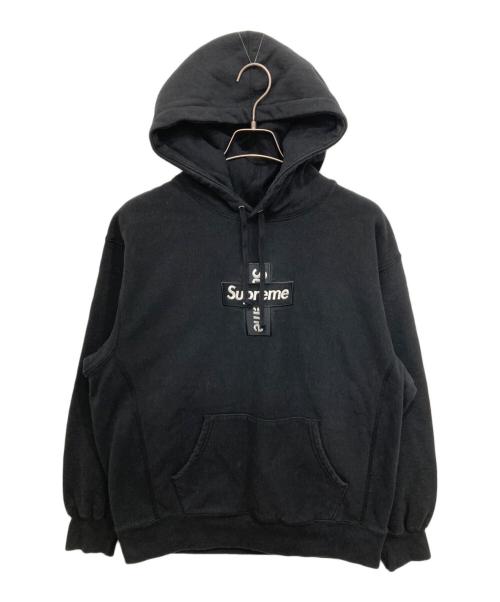 SUPREME（シュプリーム）Supreme (シュプリーム) Cross Box Logo Hooded Sweatshirt/ボックスロゴプルオーバーパーカー ブラック サイズ:Lの古着・服飾アイテム