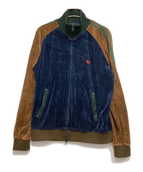 FRED PERRY（フレッドペリー）FRED PERRY (フレッドペリー) ベロアジャケット ネイビー×ブラウン サイズ:Mの古着・服飾アイテム