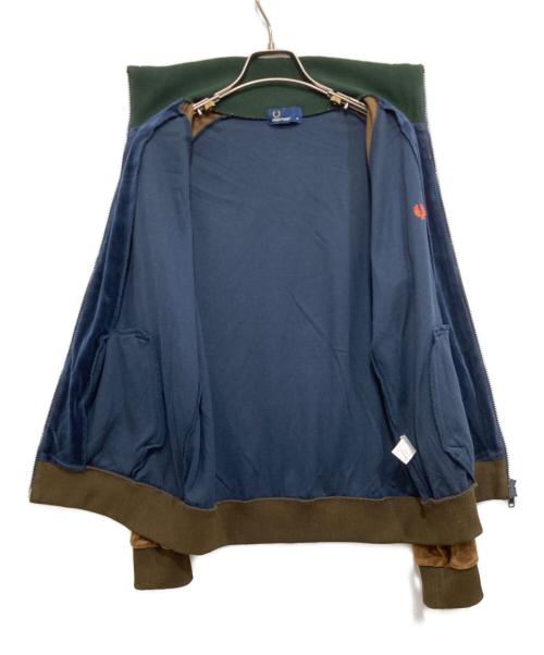 FRED PERRY（フレッドペリー）FRED PERRY (フレッドペリー) ベロアジャケット ネイビー×ブラウン サイズ:Mの古着・服飾アイテム