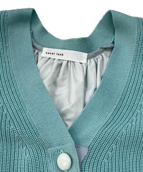 sacai luck（サカイラック）sacai luck (サカイラック) ニット切替カーディガン スカイブルー サイズ:SIZE1の古着・服飾アイテム