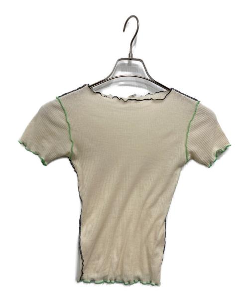 BASERANGE（ベースレンジ）BASERANGE (ベースレンジ) VEIN TEE COTTON RIB /S アイボリー サイズ:XSの古着・服飾アイテム