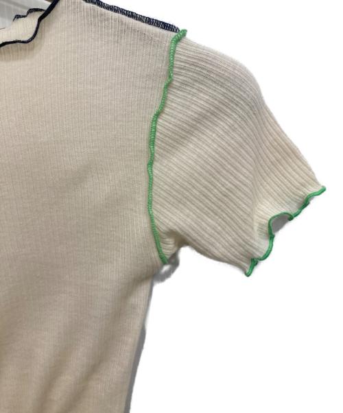 BASERANGE（ベースレンジ）BASERANGE (ベースレンジ) VEIN TEE COTTON RIB /S アイボリー サイズ:XSの古着・服飾アイテム