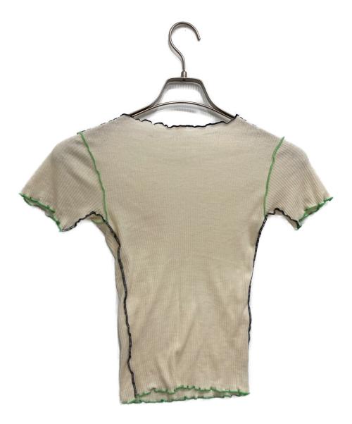 BASERANGE（ベースレンジ）BASERANGE (ベースレンジ) VEIN TEE COTTON RIB /S アイボリー サイズ:XSの古着・服飾アイテム