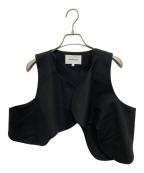ENFOLDエンフォルド）の古着「WAVE CROPPED VEST」｜ブラック