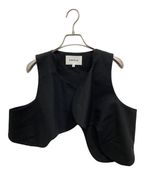ENFOLD（エンフォルド）ENFOLD (エンフォルド) WAVE CROPPED VEST ブラック サイズ:38の古着・服飾アイテム